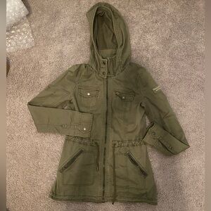 Abercrombie & Fitch womens utility cargo jackets army green size S